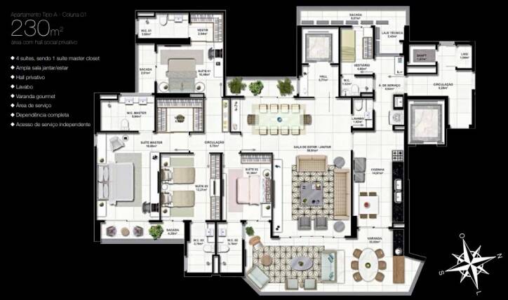 Apartamento à venda com 4 quartos, 231m² - Foto 15