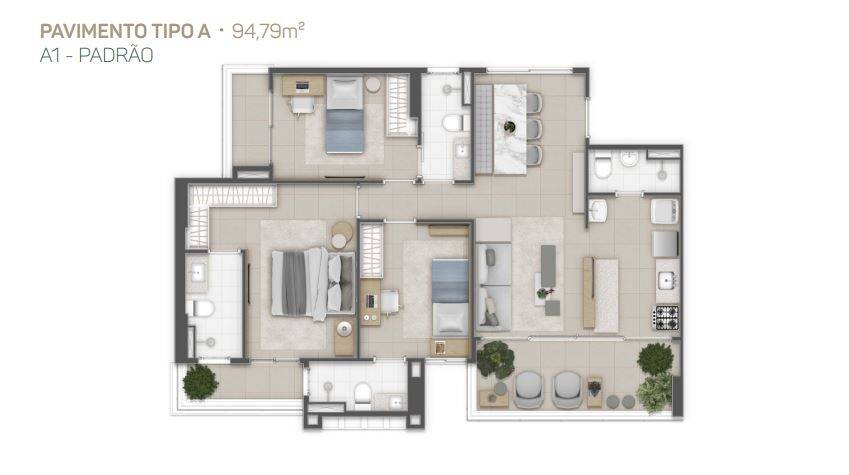 Apartamento à venda com 3 quartos, 79m² - Foto 11