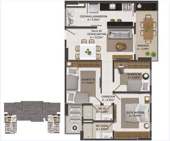 Apartamento à venda com 3 quartos, 7793m² - Foto 34