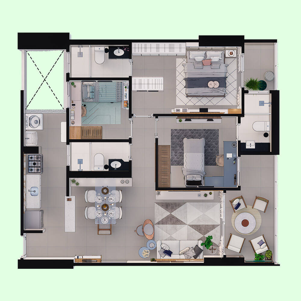 Apartamento à venda com 3 quartos, 78113m² - Foto 21