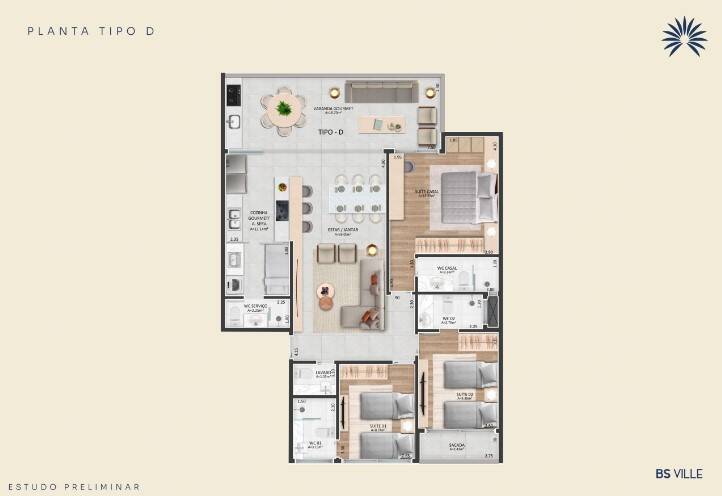 Apartamento à venda com 3 quartos, 75150m² - Foto 8