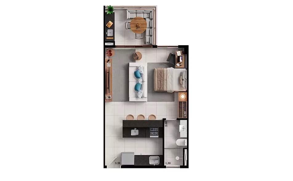 Apartamento à venda com 1 quarto, 29116m² - Foto 17