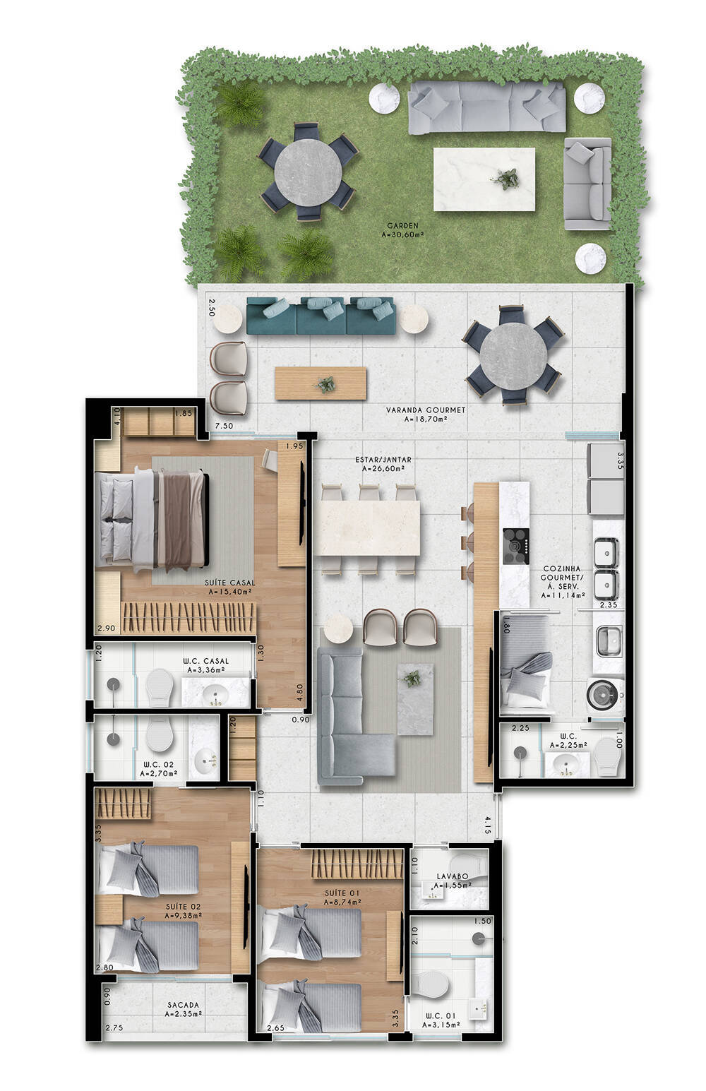 Apartamento à venda com 4 quartos, 233117m² - Foto 16