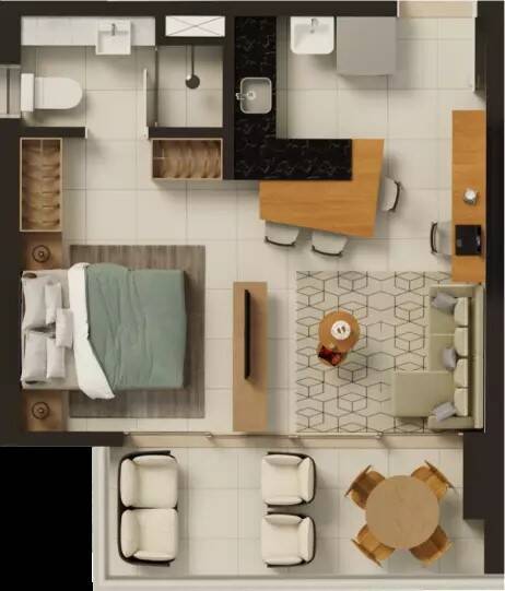 Apartamento à venda com 1 quarto, 4060m² - Foto 15