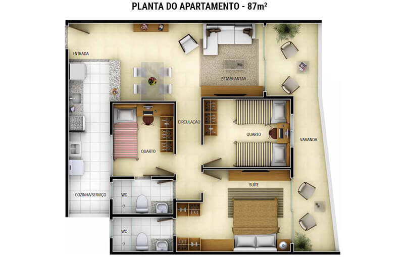 Apartamento à venda com 3 quartos, 80m² - Foto 12